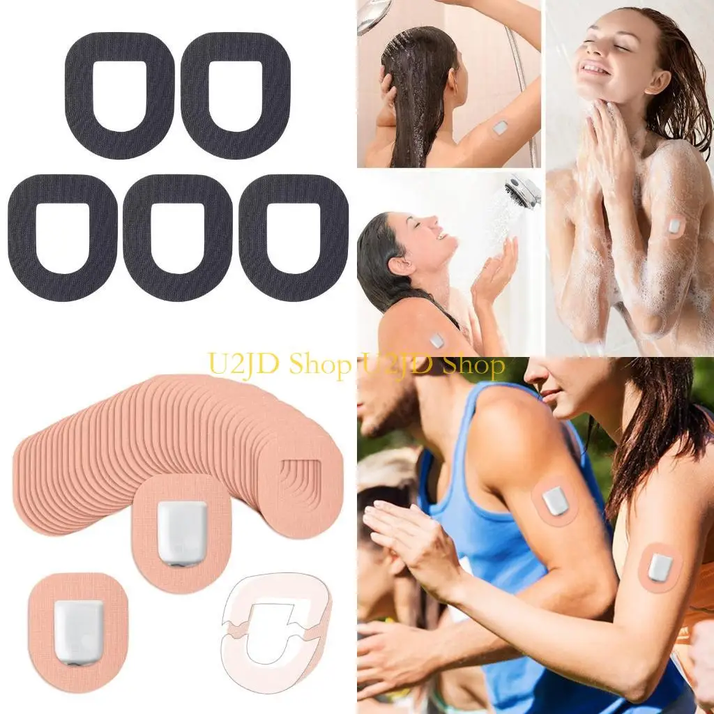 U2JD Unisex Adhesive Patch for Sensor Waterproof Split Backing CGM Tape for Women Men