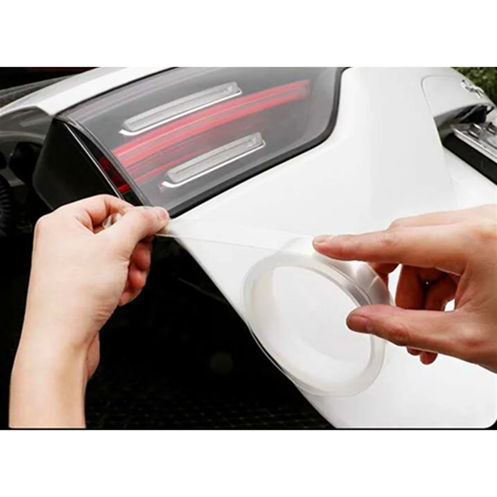 

4pcs Protection Bar Transparent Stickers Auto Styling Accessories Carbon Fiber Car Decor Easy Installation Without