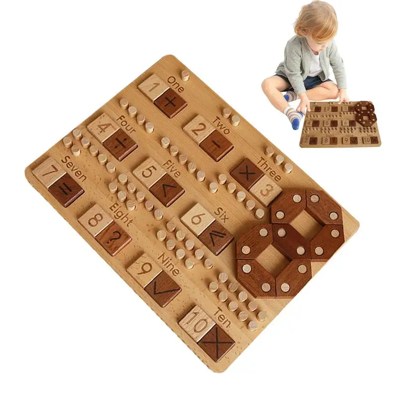 

Math Board Number Matching Game Preschool Counting Educational Toys For Kids Addition Subtraction Multiplication And Division