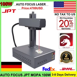 [DDP TO US] Autofocus JPT 100W macchina per marcatura Laser a fibra Mopa 100W incisore Laser sollevamento elettrico per il taglio di gioielli