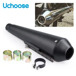 Motorcycle Cafe Racer Exhaust Mufflers Silencer Pipe With Sliding Bracket Matte Black Silver Universal Affordable Innovative