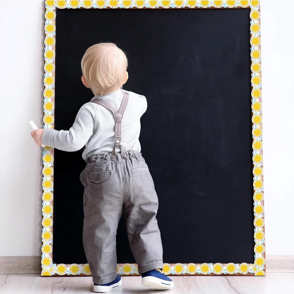 Sun Pattern Decorative Border Trim For Blackboard Frame Office Stationery Classroom Back To School Learning Environment Art
