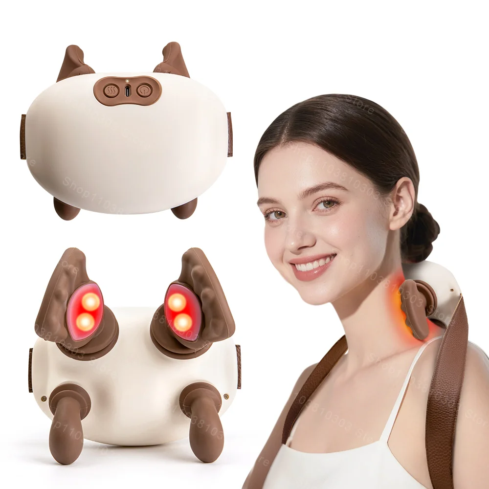 

Электрический массажер для шеи, шейный горячий компресс, вибрационный массаж, тяга шеи, расслабляющая подушка, поддержка позвоночника, массаж, глубокое облегчение, подарок