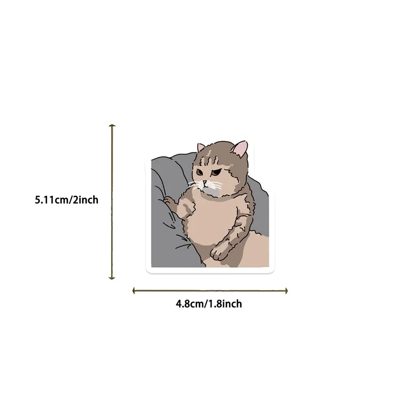 10/30/50PCS Cartoon Raar Kat PVC Sticker Esthetische Decoratie Scrapbooking Benodigdheden DIY Hand Accounting voor kinderen