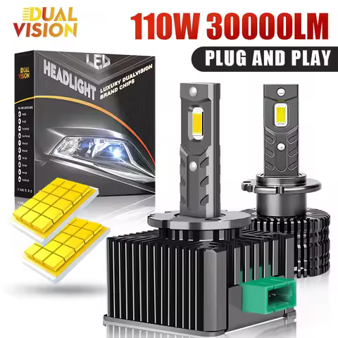 D SERIES D1S LED Car Headlights HID Bulbs D2S D3S D4S D5S D8S Turbo Lights 30000LM 6000K 4300K Auto Lamp CANbus Plug&amp;Play 110W