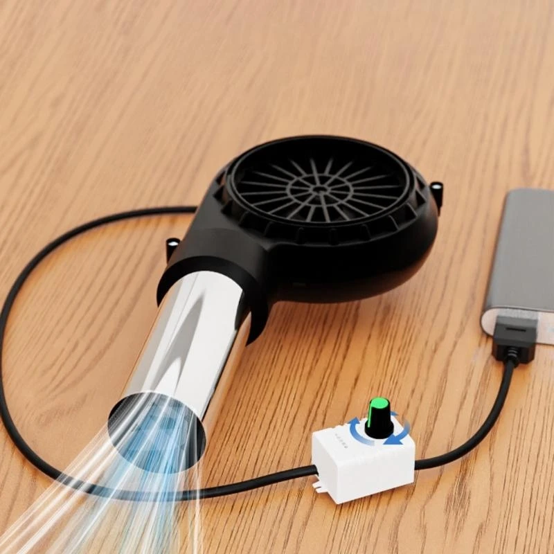 97QC BBQ Fan USB 5V 2A Bellows أداة خفيفة الوزن 2650 دورة في الدقيقة للطهي في الهواء الطلق