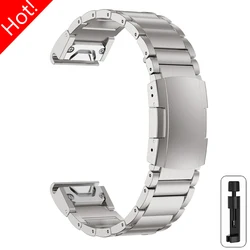 22mm 26mm Quick Fit Titanium Strap for Garmin Fenix 5/5X/5XPlus/6/6X/6XPro Metal Release Watch Band for Fenix7 7X 3/3HR Bracelet