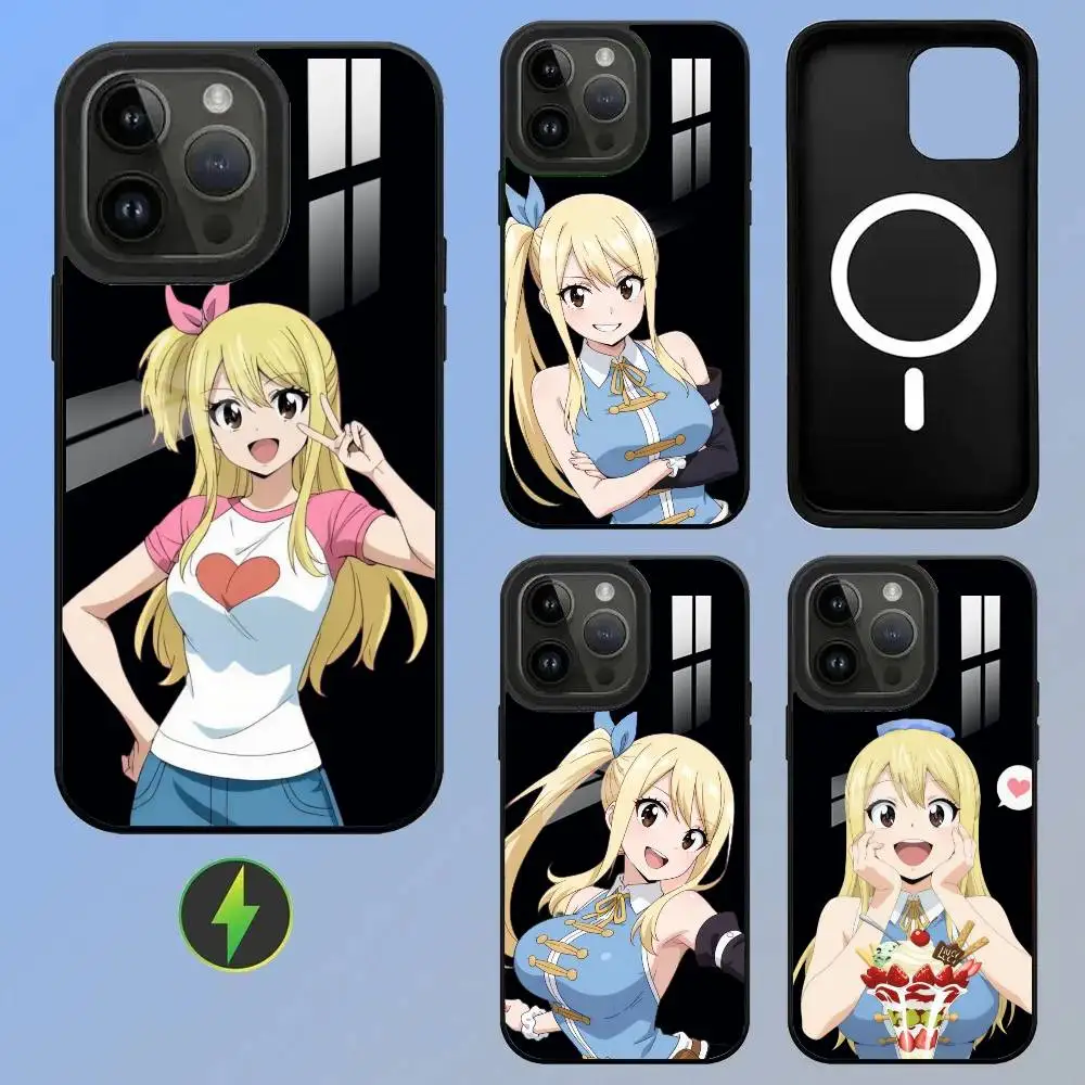 

Lucy Wireless Charging Glass Texture Printed Phone Case For iPhone 11/12/13/14/15/16/17 Plus, Pro, Pro Max & Air