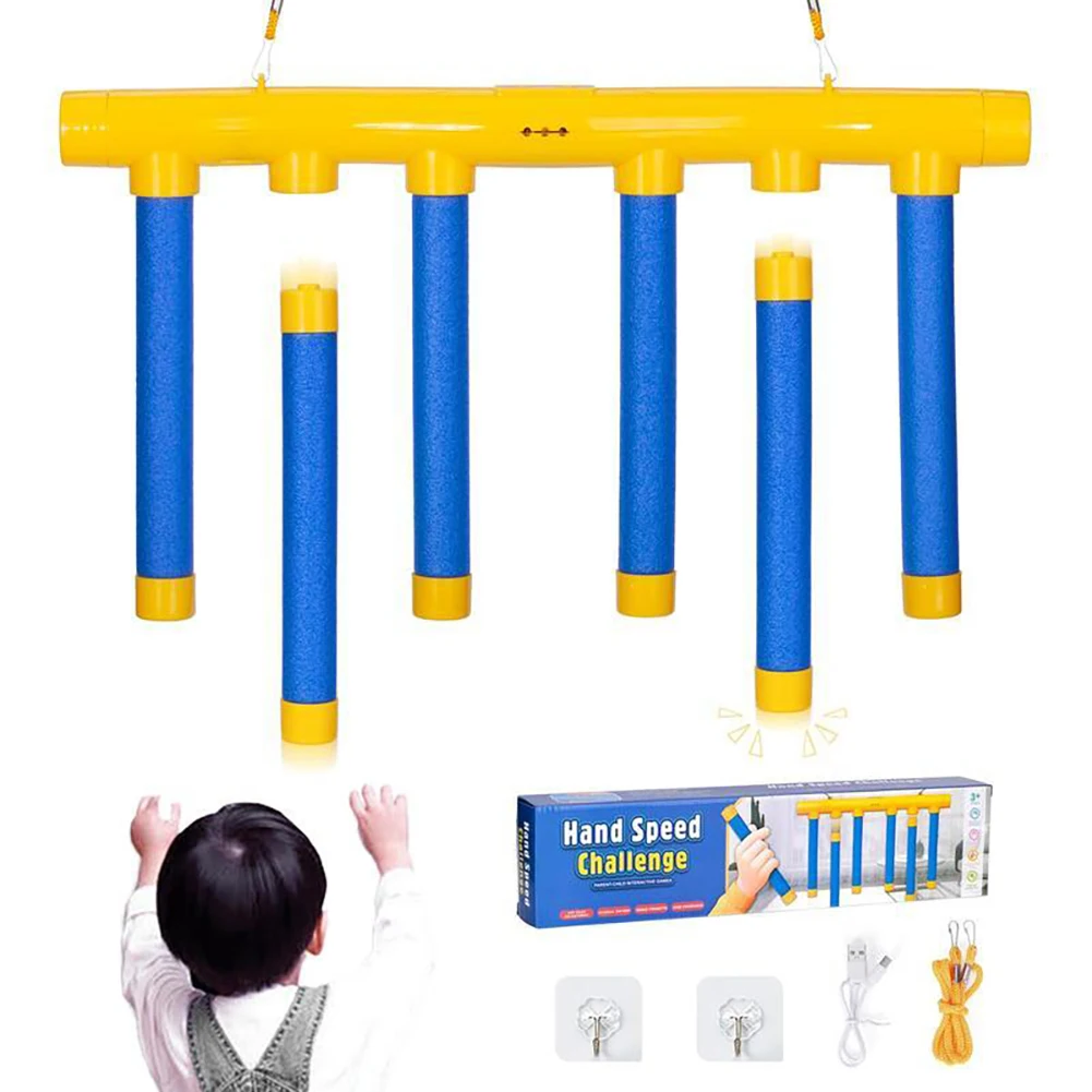 

Светоотражающий игровой набор Drop-Stick Challenges, обучающая игрушка для координации рук и глаз, тест на скорость для детей и взрослых, улучшает координацию