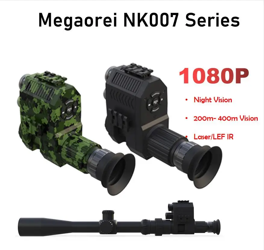 

Megaorei Digital Night Vision Scope Monocular 1080P 200-400M Travel Infrared Camcorder Support Photo Video Recording