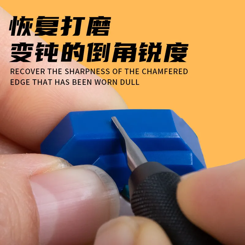 Flash Hobby 30/45/60° Angle Chamfer Scraper with Handle, Mold Line Detail Modification Tool for Model Parts Building DIY Craft