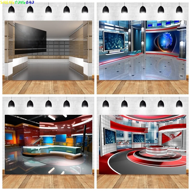 

News TV Show Performance Hall Lights Stage Video Decor Photo Backdrops Photography Backgrounds Photozone For Photo Shoot