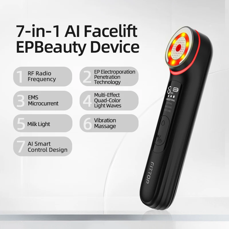 Custom AI Electroporation Face Lifting Device Face Massager Beauty Equipment Home Use EMS Microcurrent Facial Toning Device