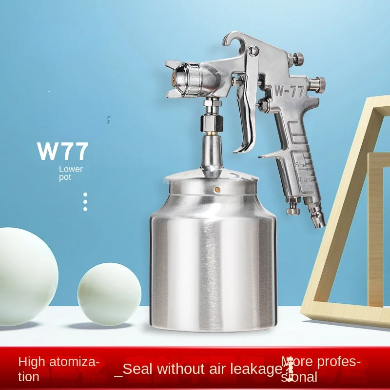 W-77 Pneumatic Machine Paint Spraying Tool Upper and Lower Pot 2.0, 2.5, 3.0 Caliber Painting Machine