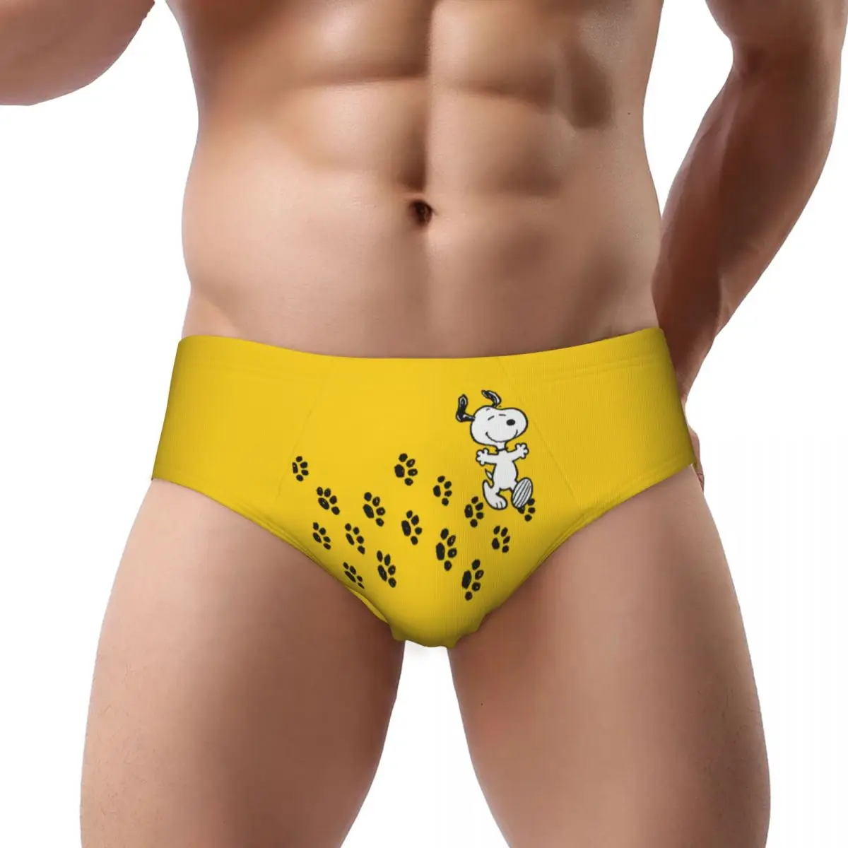 Custom Snoopys Dog Paw Print Brief Panties Womens Comfort Stretch Underwear