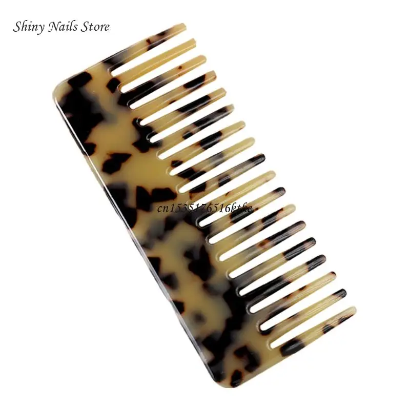 Korean Wide Large Tooth Pocket Hair Comb Cellulose Acetate Detangling Hairbrush Tortoise for Shell Portable Dropship