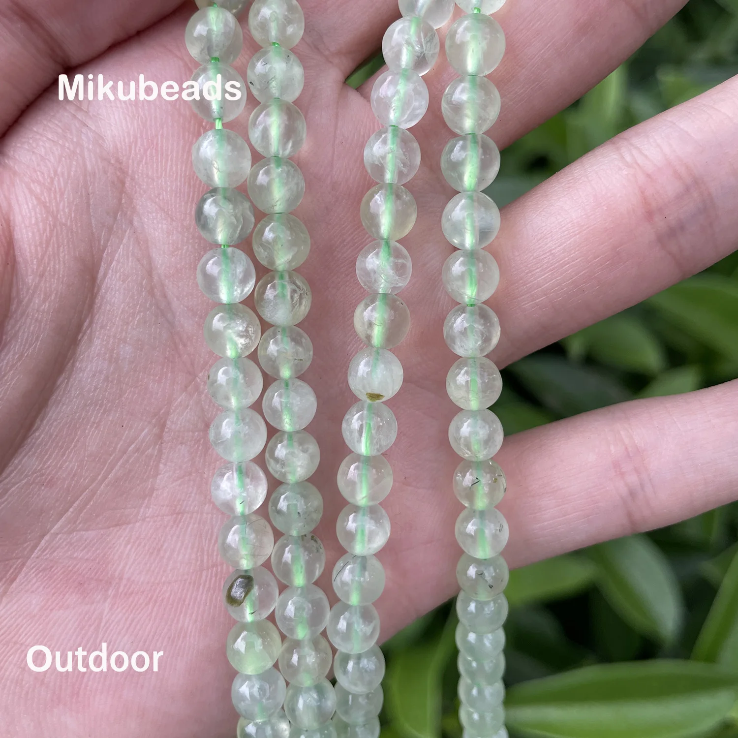 Natural Prehnite 6mm A+ Smooth Round Stone Loose Beads For Jewelry Making DIY Bracelets Necklace Strand Woman Gift