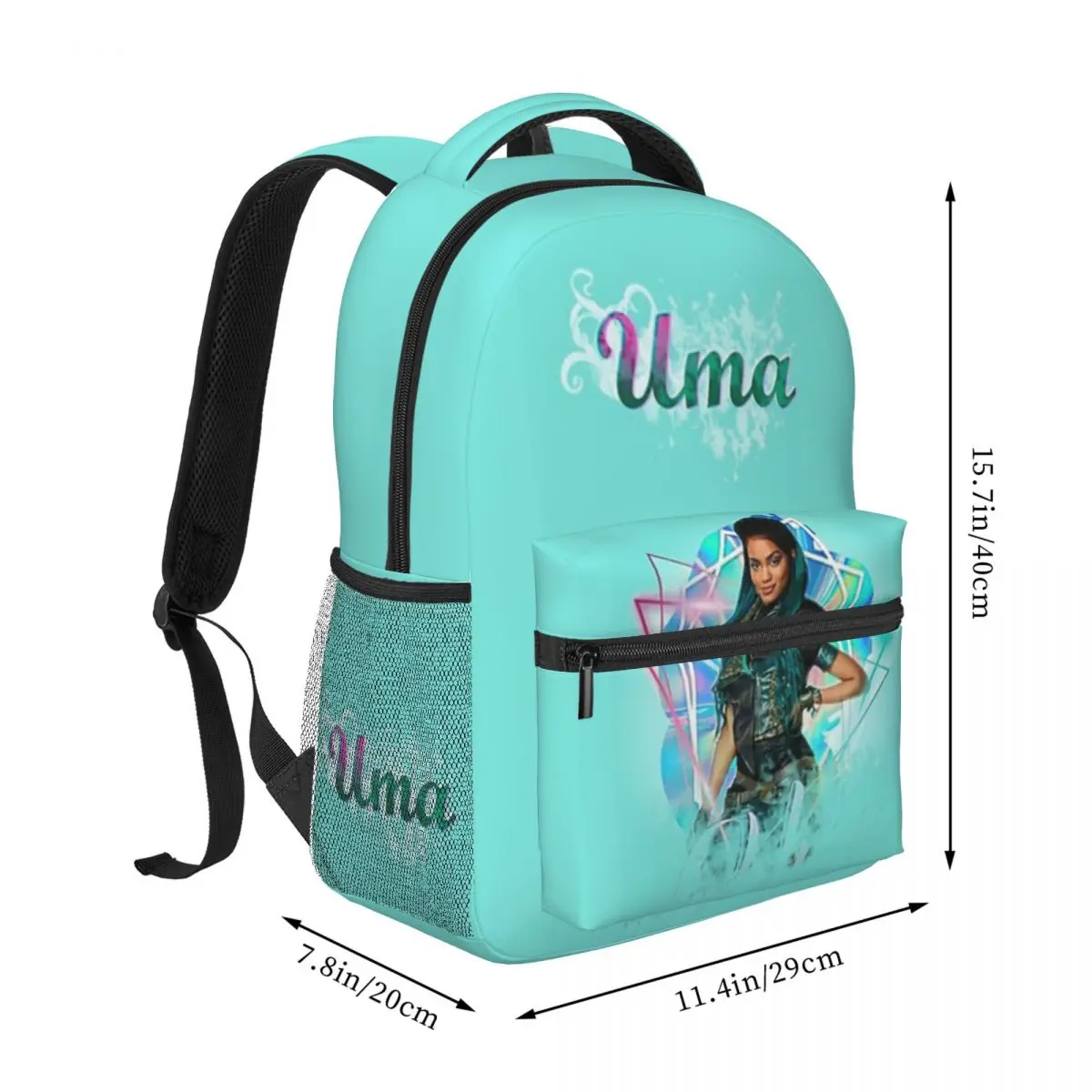 Uma Princess - Descendants 3 Printed Lightweight Casual Schoolbag For School, Outdoor, Shopping, Office 16in