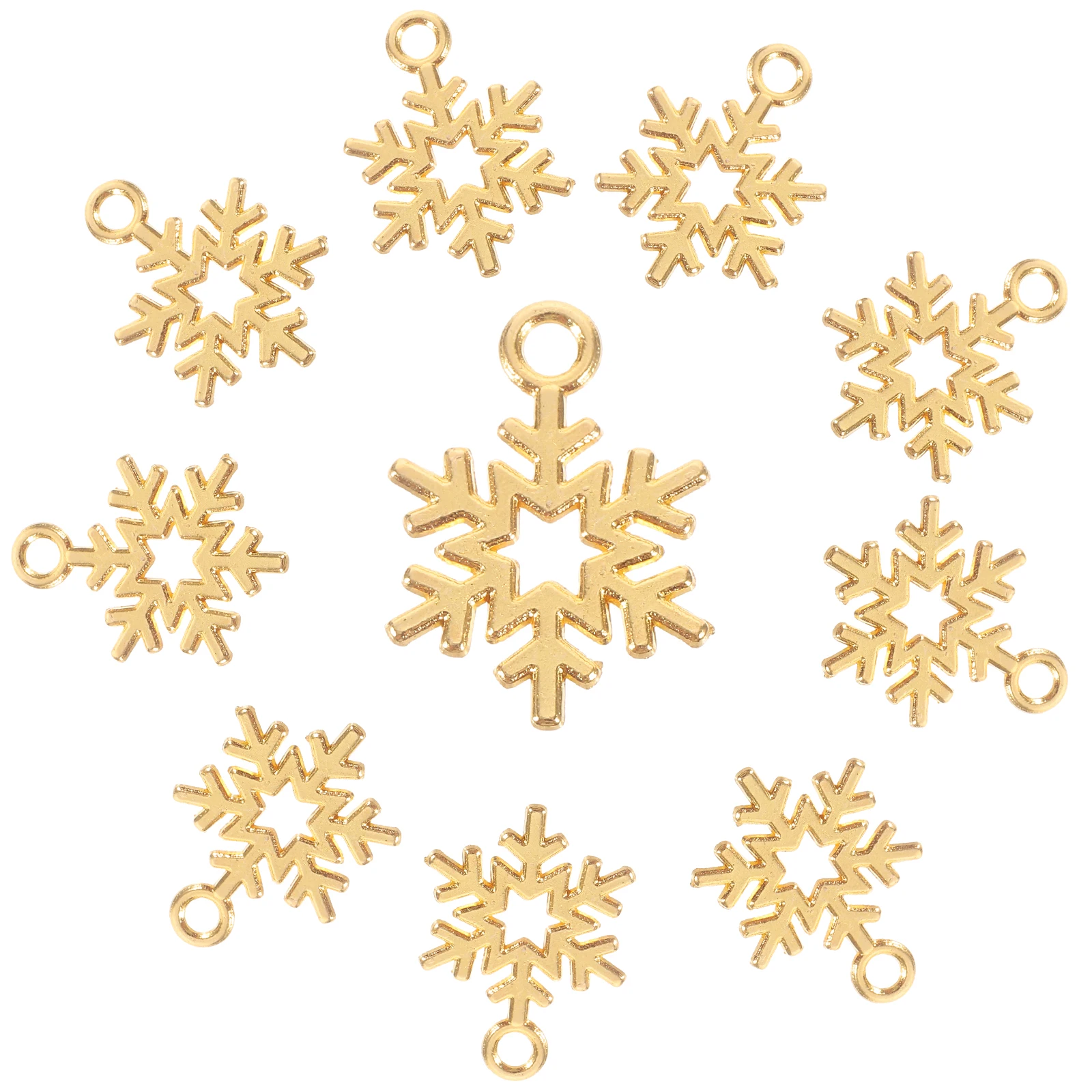 100 قطعة المعلقات ندفة الثلج DIY بها بنفسك مجوهرات Charms مجموعة للحرف اليدوية سبيكة معلقة اكسسوارات السائبة عناصر زينة عيد الميلاد #4
