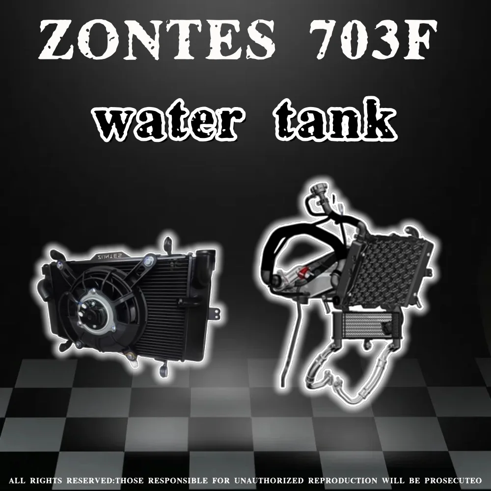 

Motorcycle water oil cooler radiator cover cooling main and auxiliary water tank inlet and outlet oil pipes for ZONTES 703F 703F
