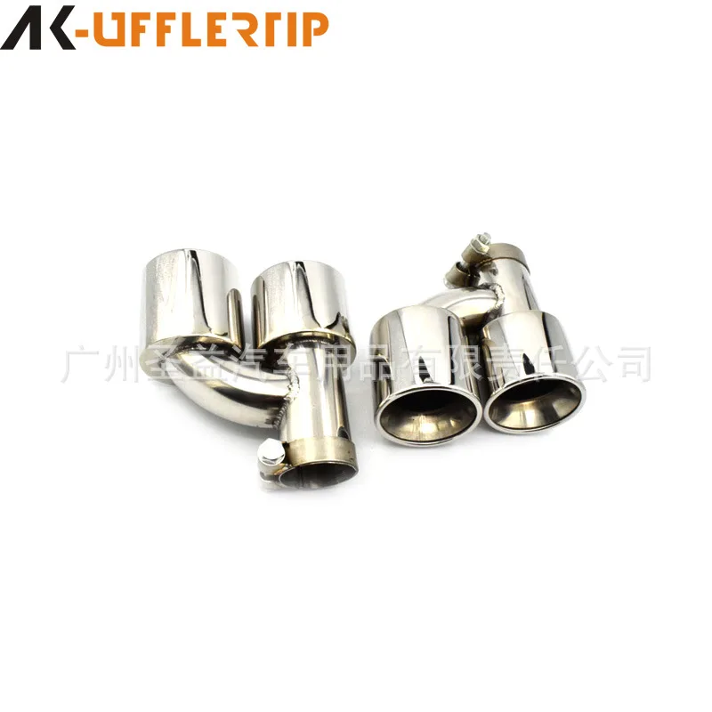 مناسبة لسيارات BMW 5 Series F10/F18/520/525/530/535 تعديل M5 مزدوج خارج أربعة ذيل الحلق ماسورة العادم