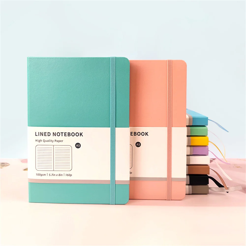 A5 Notebook Journal Macaron Color Cover Notapad Student Journal Planner Business Meeting Notebook Office Stationery Supplies