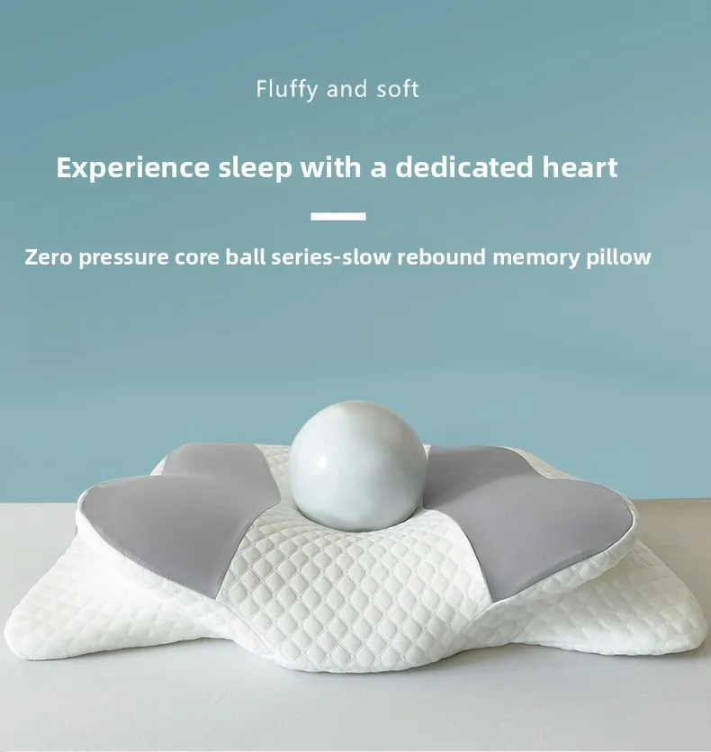 Ergonomic Pain Relief Pillow Memory Foam Cervical Pillow-Neck And Shoulder Support For Side Back Stomach Sleepers
