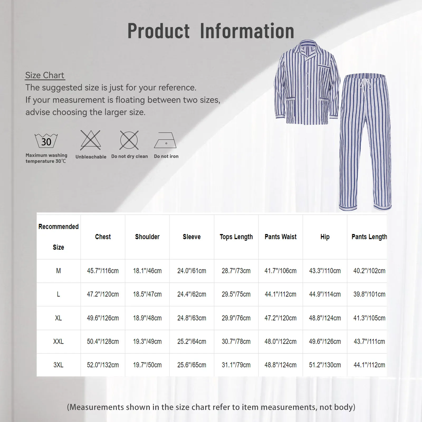 Adult Men Cotton Soft Striped Pajama Set Loungewear Sleepwear Long Short Sleeve Button Down Shirts And Long Pants Set Homewear