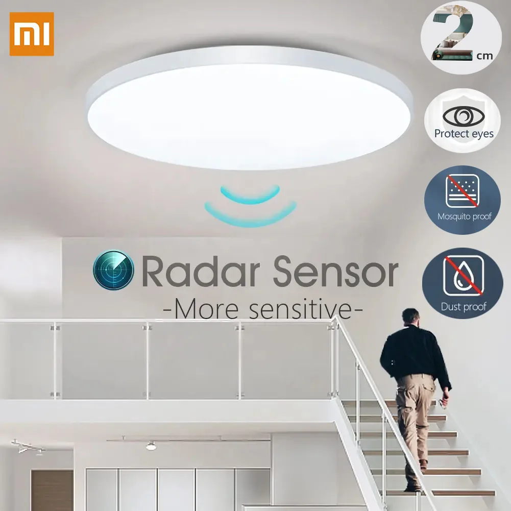 

Потолочный светильник Xiaomi Mijia Rander Sensor Light, ультратонкий светодиодный потолочный светильник, водонепроницаемый для гостиной, ванной комнаты, светильник