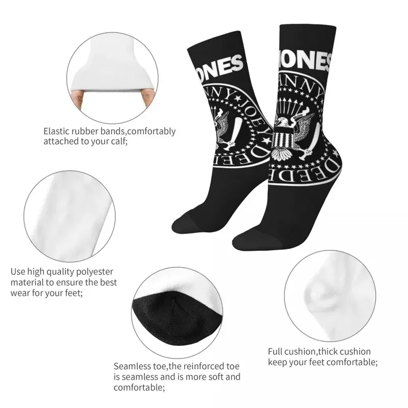 Y2K The Legend Band Essential Ramons Unisex Winter Hip Hop Happy Socks Street Style Crazy Sock