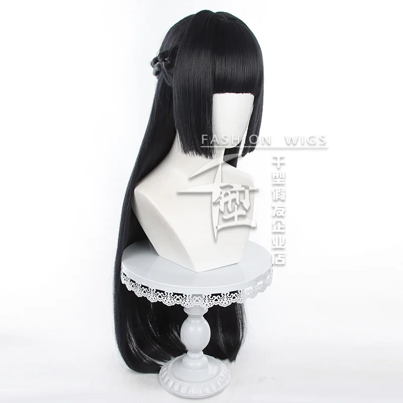 Hoshimi Miyabi Cosplay Wig Game Zenless Zone Zero Long Black Heat Resistant Synthetic Hair Anime Party Wigs