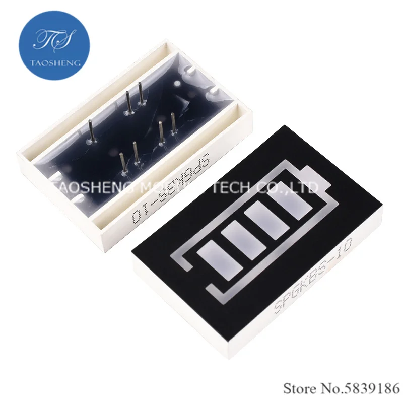5PCS 10 Segment 4 Color LED Battery Level Bar Graph Power Display Indicator Module Red Yellow Green Blue Multi-color 5V Light