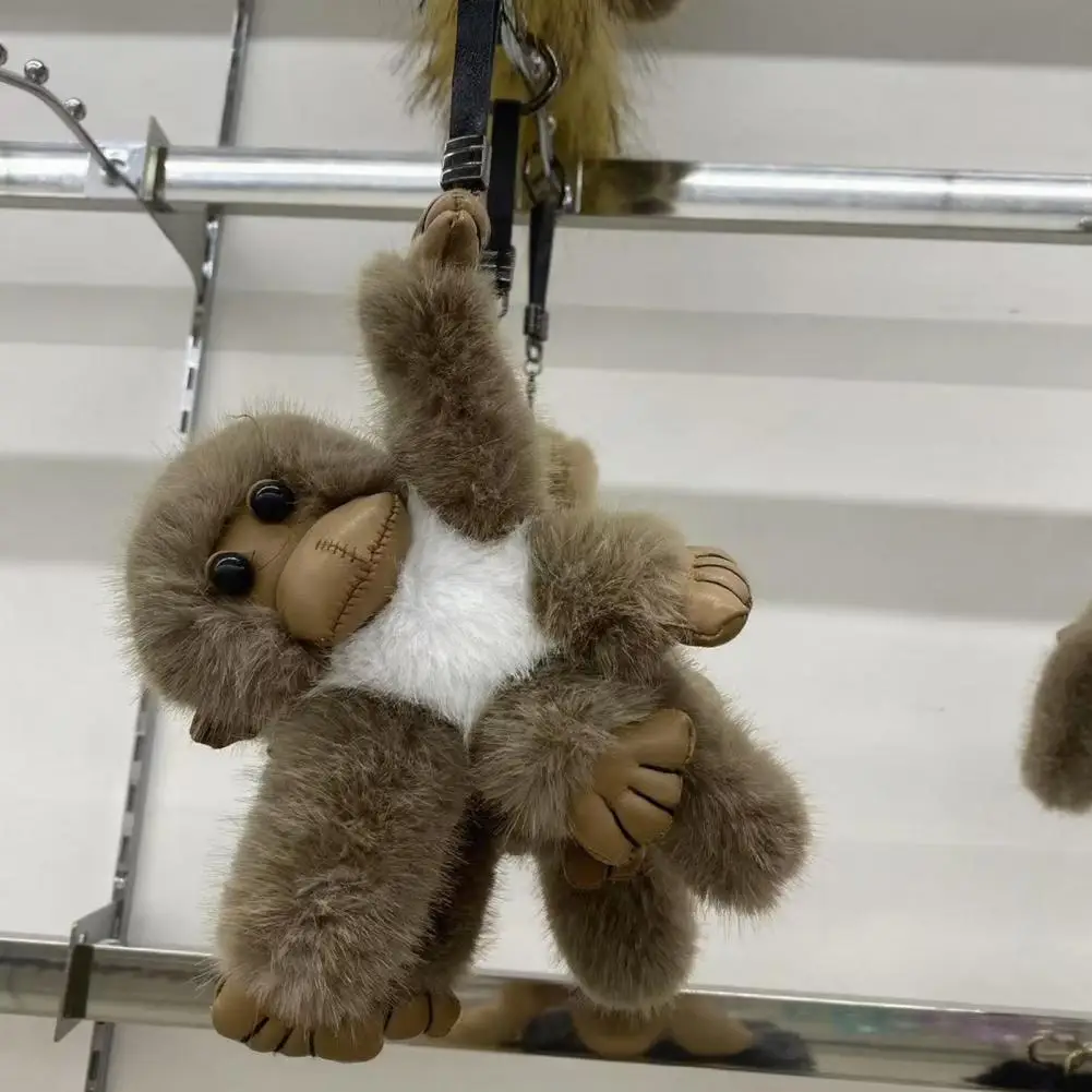 Macaco brinquedo de pelúcia adorável macaco boneca brinquedo de pelúcia para carro pendurado macio fofinho sorte braço longo macaco ornamento presente para crianças amantes