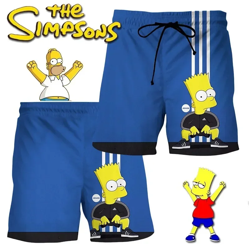 

The Simpsons Shorts Cartoon Anime Around 3D Digital Printing Beach Pants Fashion Creative Men's Outdoor Sports Five-minute Pants