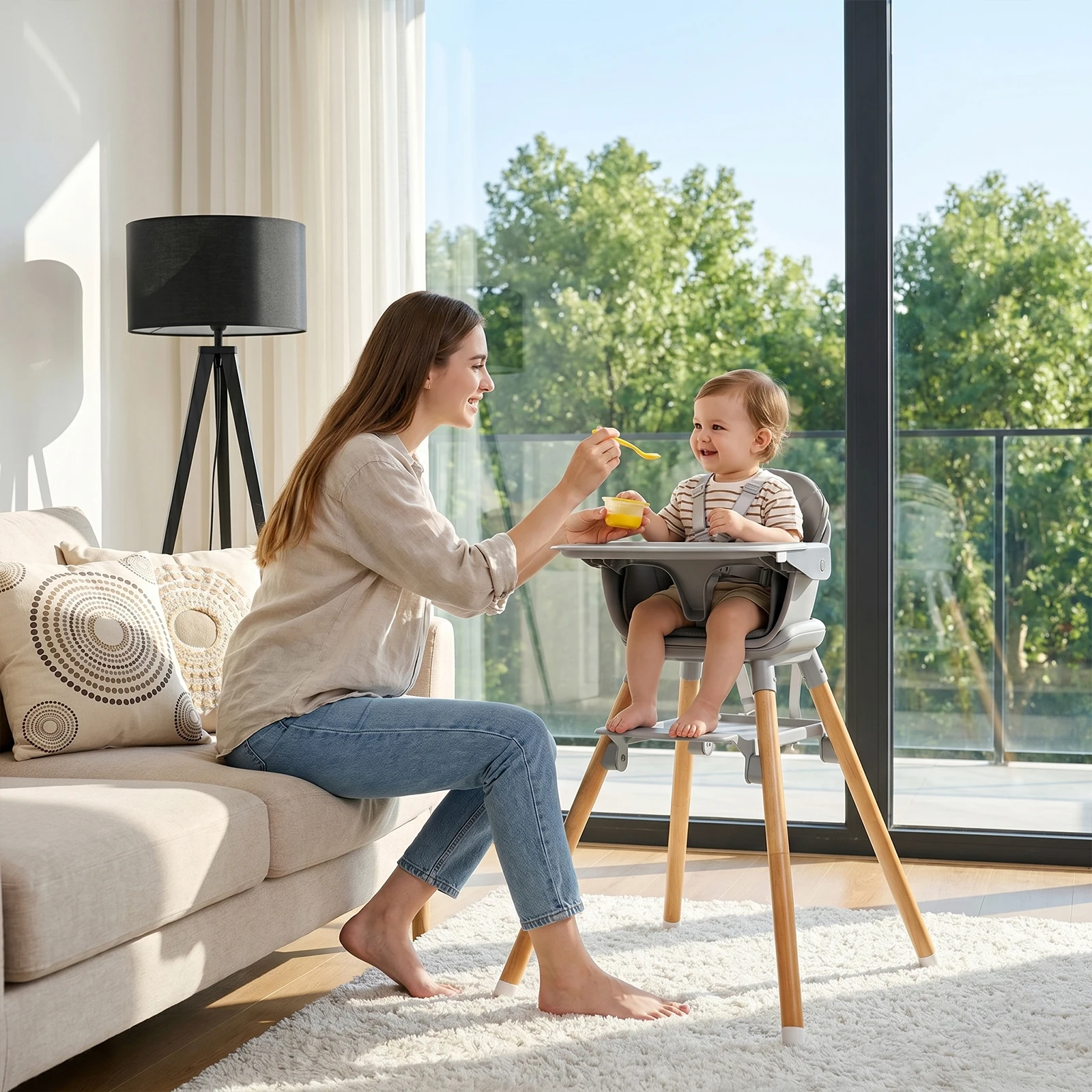 Multifunctional 6 in 1 High Chair and Stool