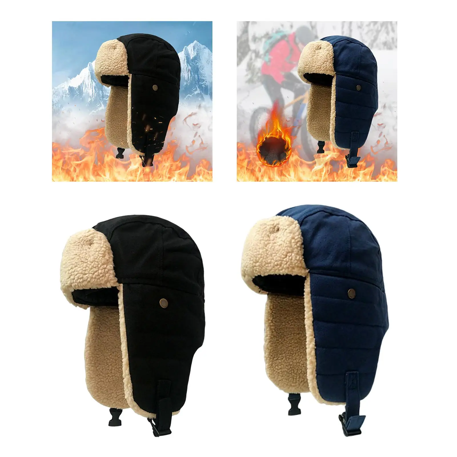 Winter Hat Ski Caps Cold Weather Trapper Hat for Climbing Snowboarding