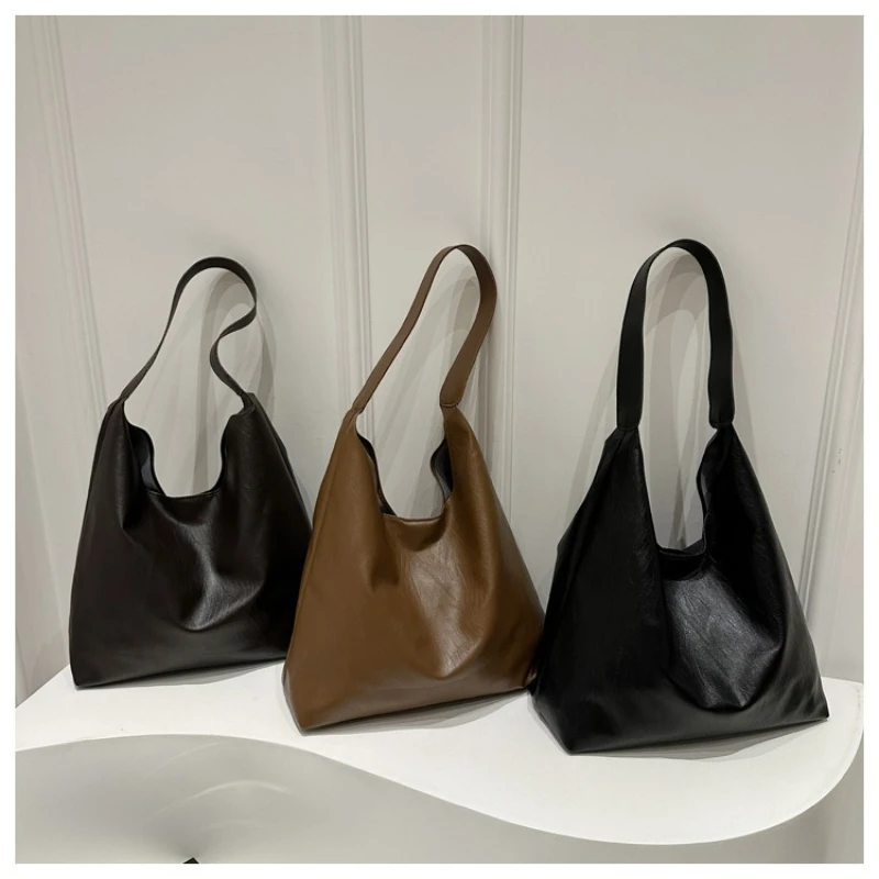 

Versatile Bucket Bag Roomy Underarm Tote Crossbody Bag Shoulder Bags for Women Solid Cute Tote Clutch Wallets