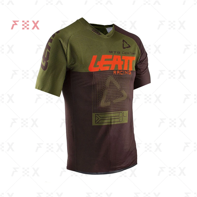 2021 Men Downhill T-shirt Short Sleeve Mountain Bike Jersey Camiseta Enduro Mtb Shirt  Mx Moto Jersey Motocross mtb leatt racing