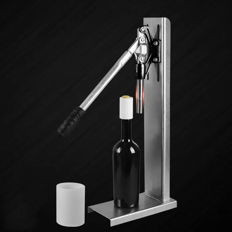 

Manual Red Wine Bottle Capping Machine Stainless Steel Cork Commercial Hand Pressure Corking Inserting Bottle Stopper Utensil