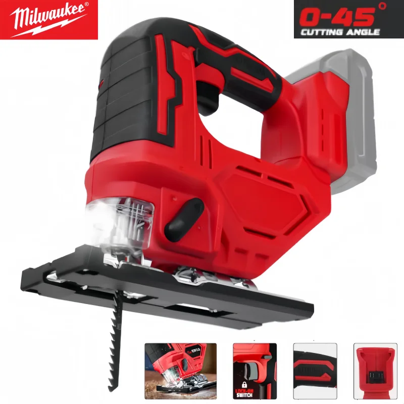 

100% NEW Milwaukee 18V Battery Brushless Jig Saw 0-45º Cutting 3 Orbital Settings Electric Jigsaw Woodworking Tool Power Tools
