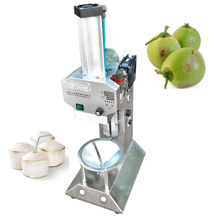 Máquina peladora de piel de coco automática joven verde ajustable