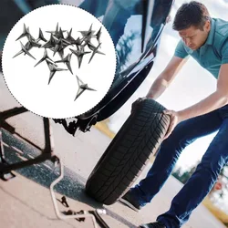 20Pcs Solid Carbon Steel Car Tire Puncture Spikes Spikes Security Tire Repair Nails Anti-theft Sturdy Construction