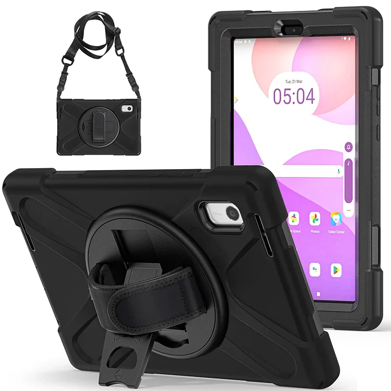 

Case For Lenovo Tab M9 9 inch 2023 TB310FU K9 Tablet Case Kickstand Holder Hand Shoulder Strap 360 Rotation Protective Cover