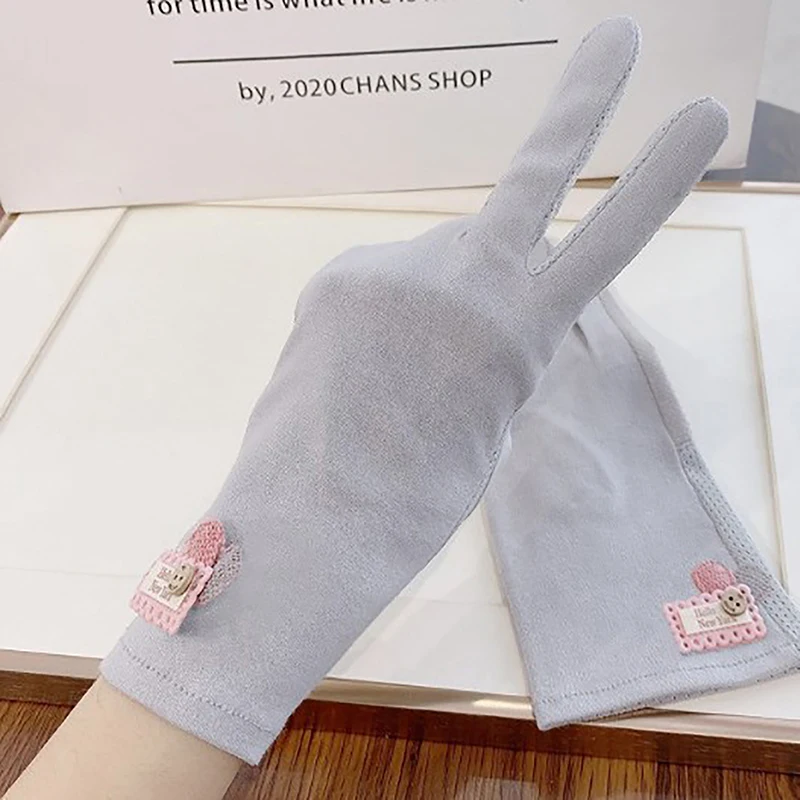 **Women Sunscreen Gloves Summer Sun Protection Gloves Non-slip Touch Screen Gloves Cycling Driving Mittens Thin Anti-UV Gloves