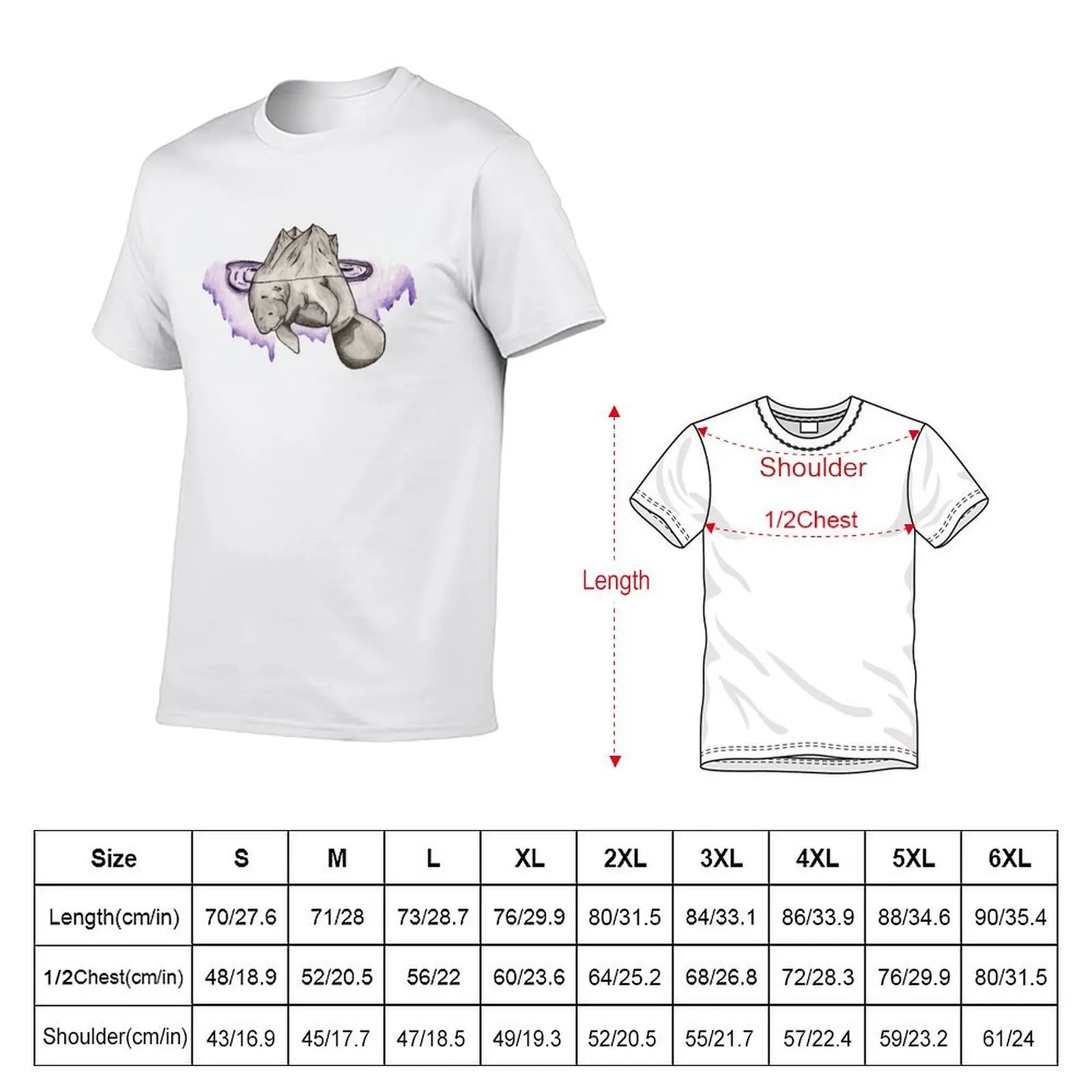 Space Cadet Manatee T-Shirt t shirts for man pack cotton t shirt man designer men t shirt cotton 100% T-shirt