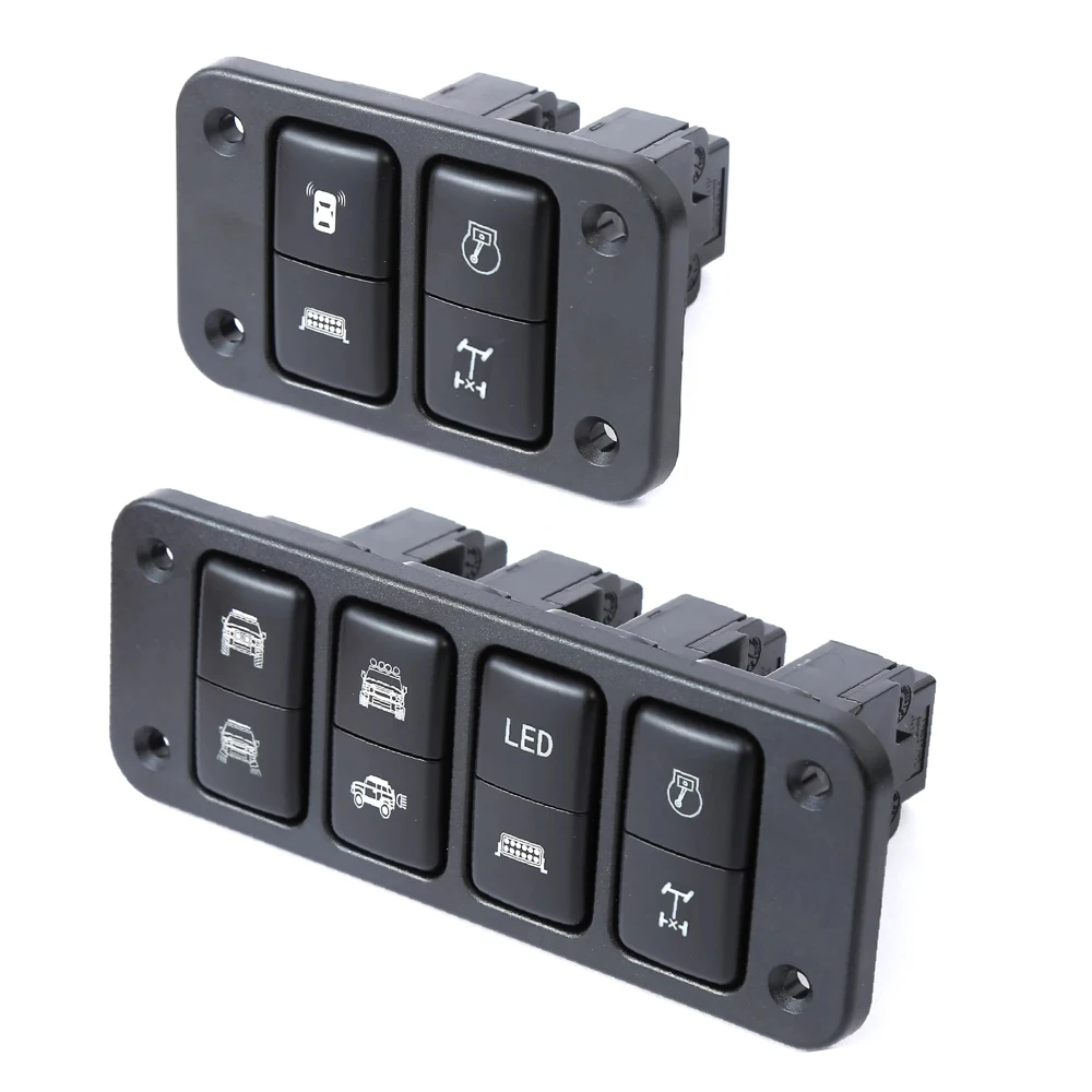 Car Switch Button Panel Conversion Spotlight Fan Fuel Tank Winch Air Pump Differential Lock Dual Switch Panel