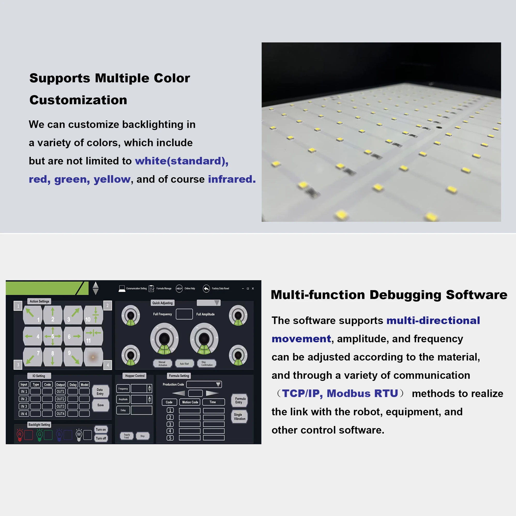 Precision hardware feeder, flexible vibration multi-component anti-card Ethernet interface assembly line feeding system