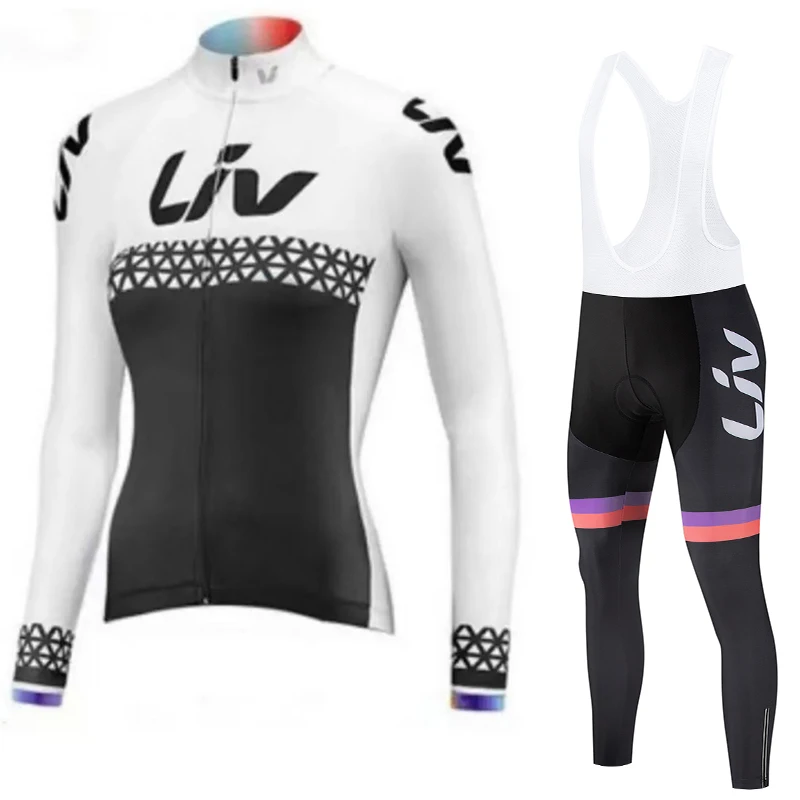 

LIV bicycle jersey autumn cycling suit set women's long sleeved sportswear cycling bib 2025 outdoor cycling suit jacket shirt