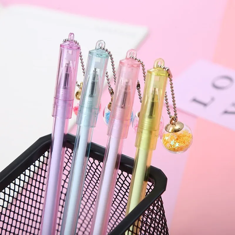 24Pcs student pendant creative wishing bottle pendant gender-neutral pen, cute learning office stationery