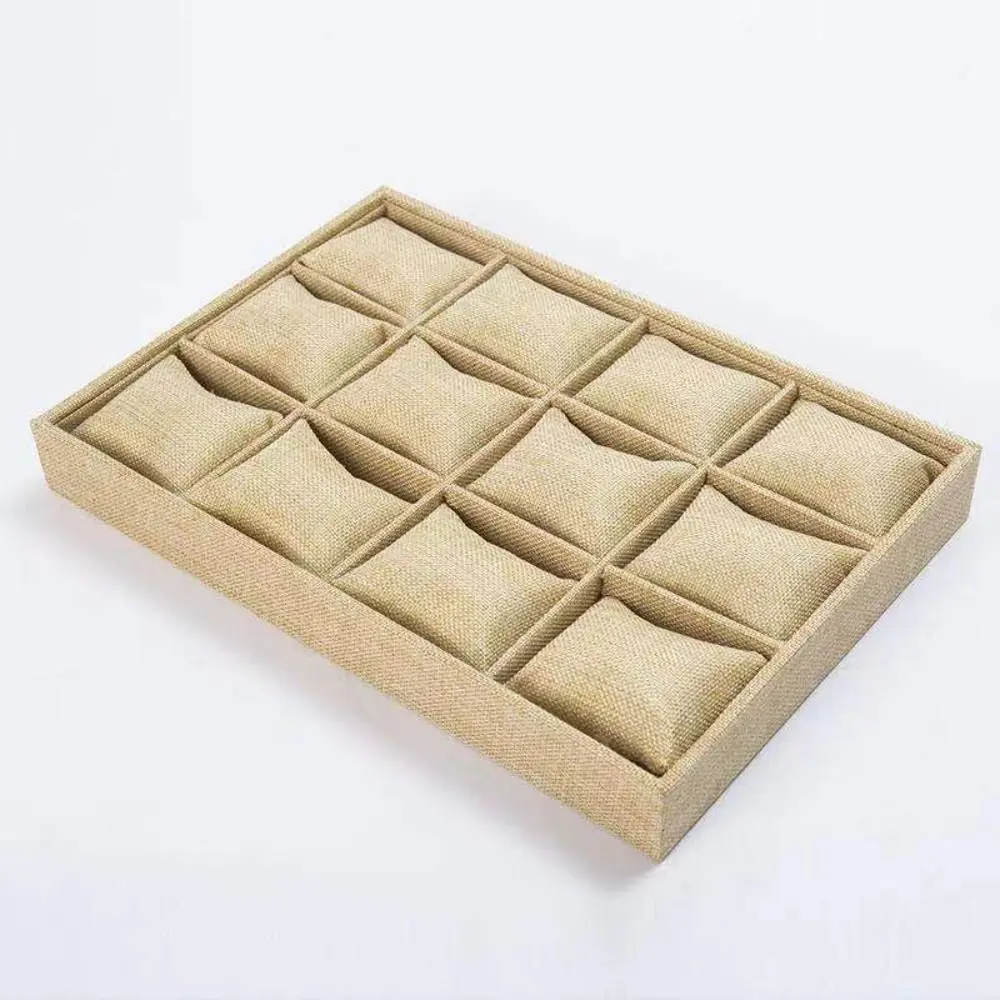 

Flannel Jewelry Display Trays Velvet Surface Stackable Jewelry Organizer Tray Adjustable 12 Adjustable Compartments